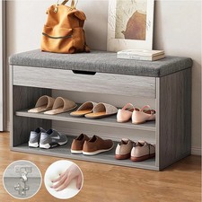 Shoe Bench Hallway Wooden Rack