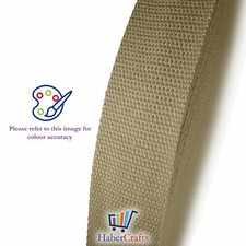 Light Brown/Natural Jute 38mm Cotton Webbing Tape Strapping 1.5 Inch Belt Strap 