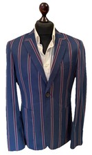 Men’s striped blazer sports jacket. Classic design by Stefano Conti. 42” NEW.