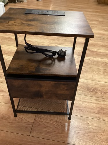 Side table with charging - side,