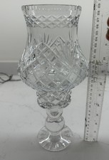 TYRONE  CRYSTAL VINTAGE  CANDLE  HOLDER EXCELLENT CONDITION @ 29cm tall