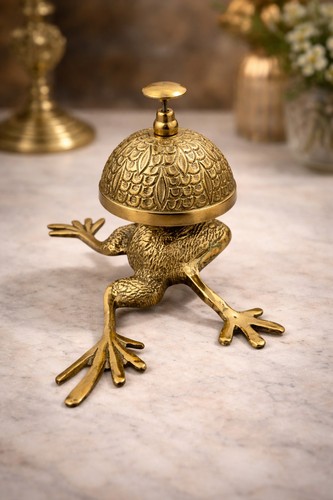 Antique brass frog - antique,