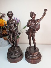 Vintage Pair Bronzed Spelter