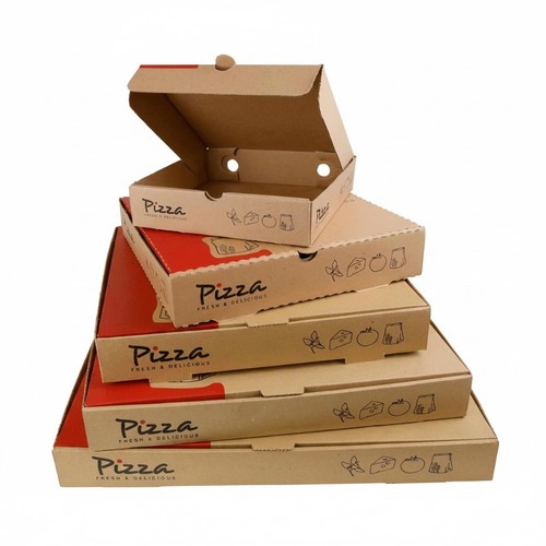 Pizza boxes takeaway kraft - pizza,