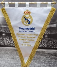 Real Madrid CF v Borussia Dortmund CL Final 2024 London Embroidered Pennant