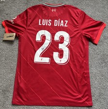 Luis Diaz #23 Hand Signed 21/22 Liverpool FC Football Shirt AFTAL COA & Proof