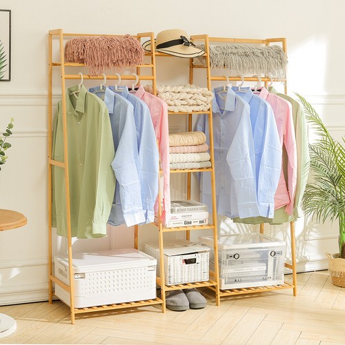 Large wooden clothes rail - wooden,