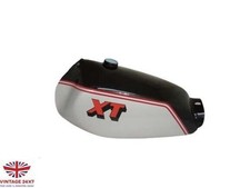 Fit For Yamaha Xt 250 3Y3 4Y1 Black & Silver Painted Petrol Tank 1980-1990