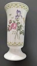Royal Doulton White Floral Camilla Vase Bone China Made In England  6"  