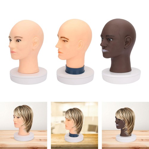 Bald wig head - bald,