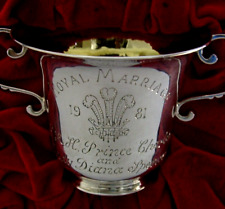 RARE GUERNSEY STERLING SILVER ROYAL WEDDING COMMEMORATIVE CUP 1981 ROYALTY 76g