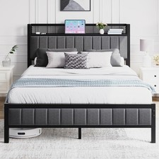 BORPHOM Double Bed Frame with