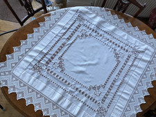 Vintage White Hand Embroidered
