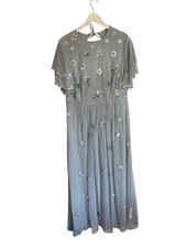 Monsoon Blue Beaded Dress Maxi