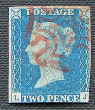 GB QV 1840 2d 2 penny blue