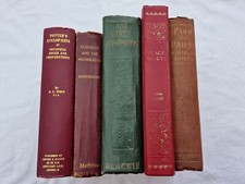 Job lot of 5 vintage/antique books bundle theatre props shelf decor