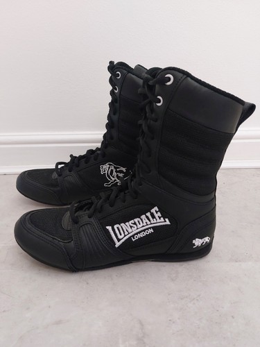 Lonsdale black boxing boots - boxing,