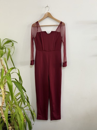 Shein burgundy jumpsuit - shein,