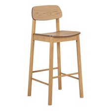 Set of 2 Wooden Bar Stools -