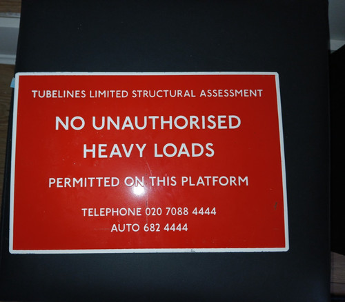 London underground enamel sign - enamel,