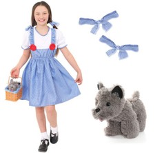 GIRLS DOROTHY COSTUME AND DOG