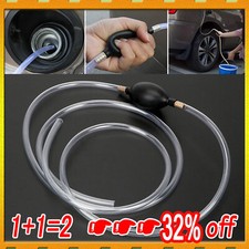 2M Hand Siphon Pump Petrol Diesel Water Oil Liquid Fuel Transfer Easy Use Tool