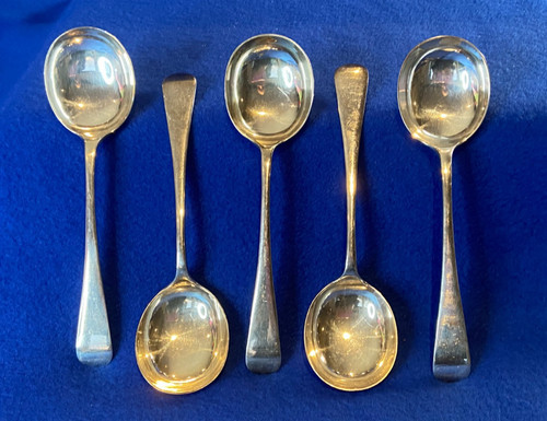Vintage soup spoons fish - soup, 7½"