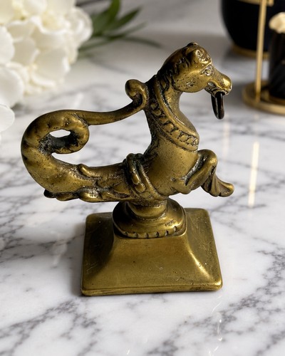 Vintage brass mythical horse - vintage,