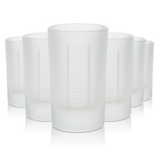 6x Jägermeister shot glass 4cl short stamper shot glasses frosted calibrated gastronomy