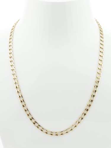 Gold curb link - curb, chain