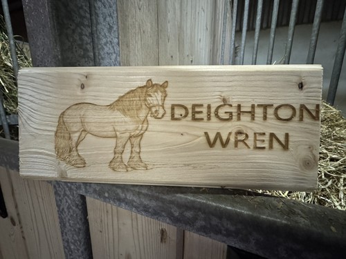 Horse name plate stable door - name,