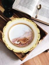 Brown-Westhead Moore Cauldon for Tiffany New York painted plate, porcelain