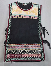 Vintage Melange Sweater Smock One Size Tie Side Aztec Southwestern Women Light
