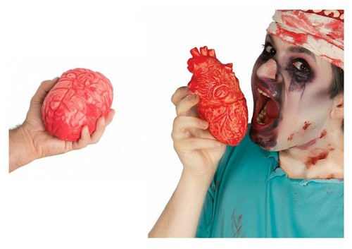 Fake bloody heart brain - bloody,
