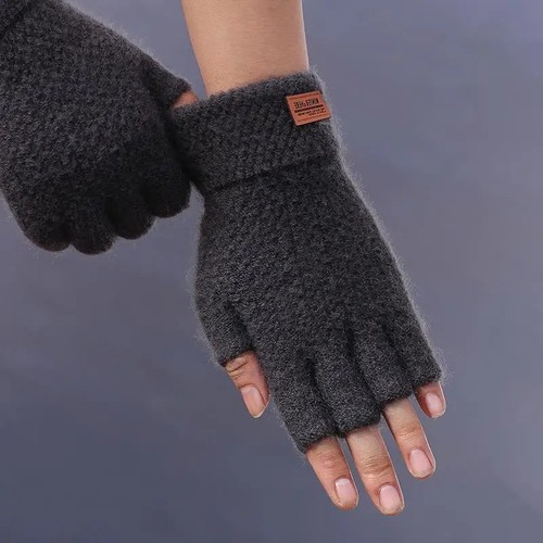 Thermal fingerless gloves mens - fingerless,