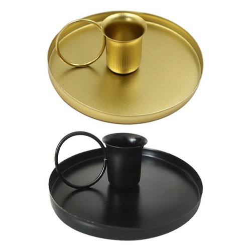 Wrought iron candle holder - iron,