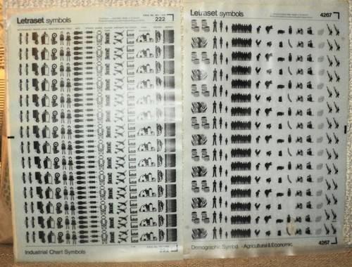Lot vintage letraset - lot, of
