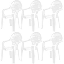 Plastic Children's Chairs White Nursery Indoor Outdoor Garden Kids Tea Party
