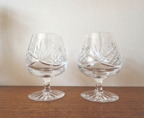 Pair vtg edinburgh crystal - edinburgh,
