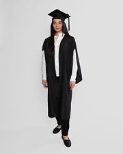 Graduation Gown and Mortarboard Cap Set for Men and Women