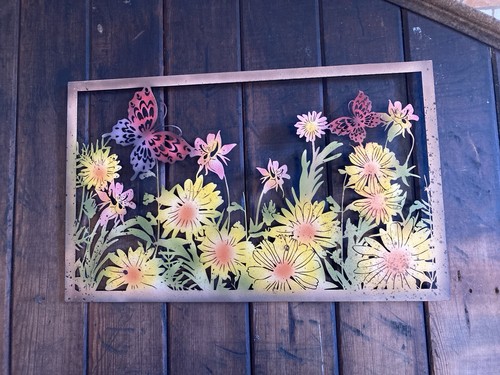 Coloured metal butterflies - metal, /