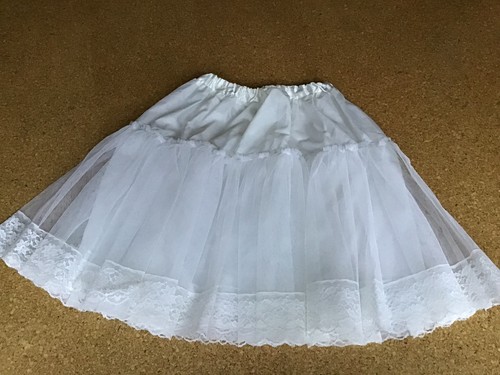 Child vtg white petticoat - white,