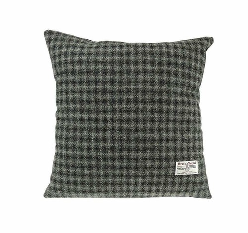 Harris tweed square cushion - tweed, in