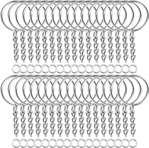 25mm split ring with chain - split,
