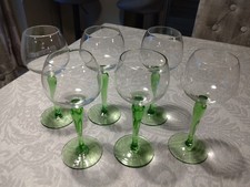 6 X Vintage Luminarc Green