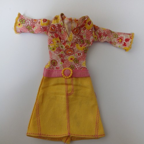 Vintage yellow multi dress - vintage,