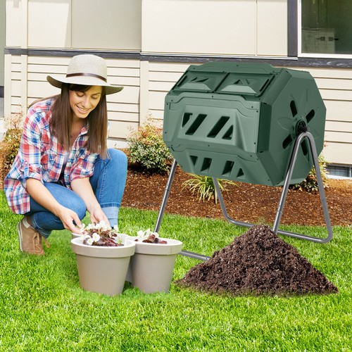 Compost bin 160l dual chamber - compost,
