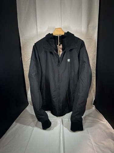 Bmw black full zip windbreaker - bmw,