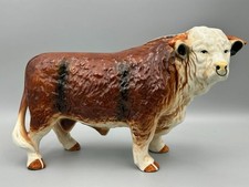 Vintage Melba Ware Large Shop Display Hereford Bull Figure