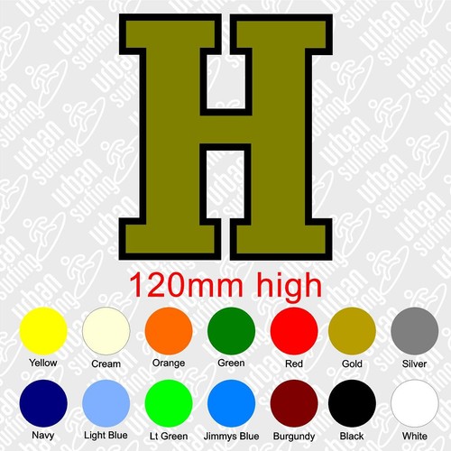 120mm letter stickers - letter, leg